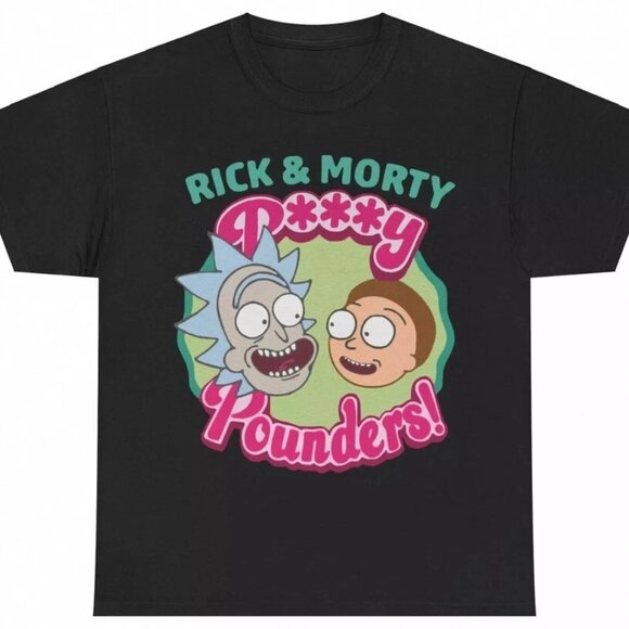 Rick And Morty Pusy Pounders Funny Cartoon Gift T-Shirt 169 - Picture 1 of 5